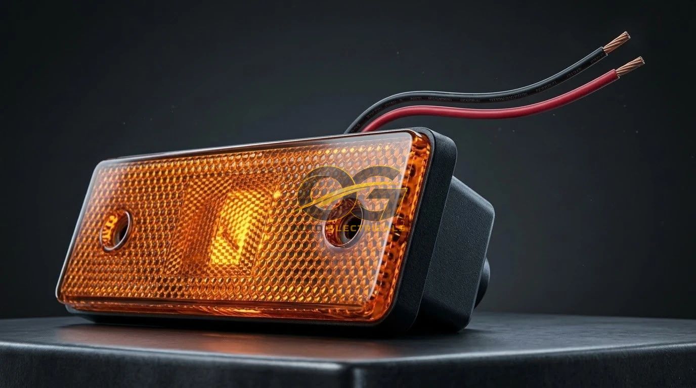 Amber marker light for commercial vehicles